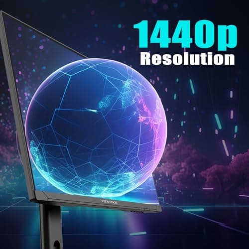 Viewedge Gaming Monitor 27 inch QHD (2560x1440p) 240Hz Computer Monitor, 1ms HDR10 IPS DisplayPort HDMI 2K Vertical Monitor, Wall Mountable Built-in Speakers 5