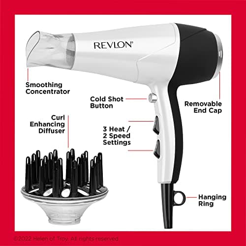 REVLON Infrared Hair Dryer | 1875 Watts of Lift, Body, and Volume (White) 5