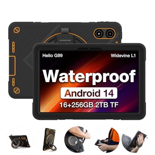 AGM PAD P2 Active Rugged Android 14 Tablet with Case, Waterproof & Drop-Proof, Widevine L1 & GMS Certified, 11" 90Hz FHD 480 NITS Display, MTK G99, 8000 mAh, 16(8+8) + 256GB[TF 2TB], GPS, Compass, OTG