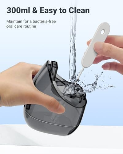 FUMEIKANG Water Flosser & Electric Toothbrush for Adults Oral Irrigator & Sonic Toothbrush 2-1 Oral Clean Kit (Black) 9