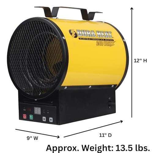 Dura Heat EUH4000R Electric Forced Air Heater with Remote Control 12,800 Btu 10