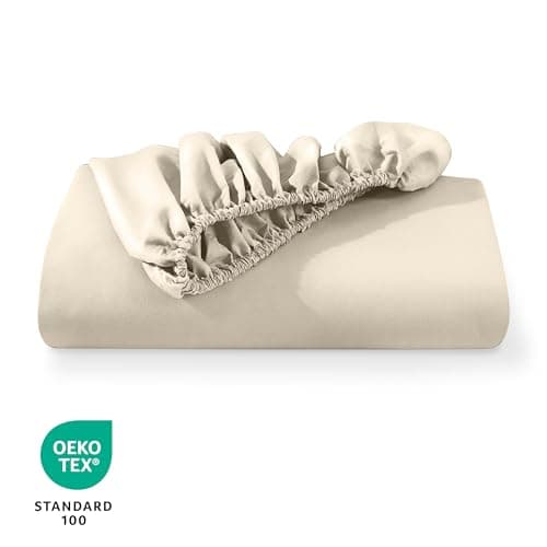 Bare Home Queen Fitted Sheet - Extra Deep Pocket Fitted Sheet - Premium 1800 Microfiber - Ultra-Soft Wrinkle Free - Queen Deep Pocket Bottom Sheets (Queen - 11" to 22" Pocket, Sand) 6