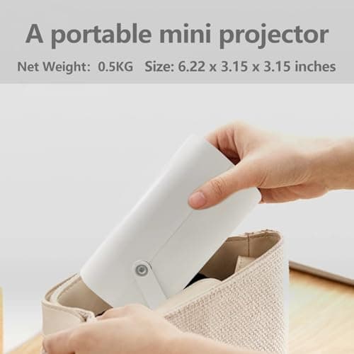 Portable Mini Projector with WiFi and Bluetooth, Native 720P Supports 1080P & 4K Input, Home Theater Projector for Indoor/Outdoor, Compatible with Fire TV Stick, Laptop, Smartphone, HDMI/USB, PS5 6