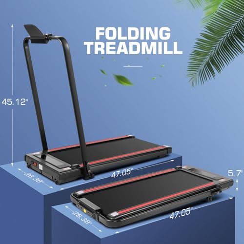 ANCHEER Treadmills, 3 in 1 Folding Treadmill with Incline, Walking Pad Under Desk for Home Office, Portable Treadmill with Remote Control, Quiet and Powerful, Installation-Free 7