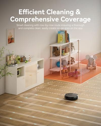 Kokaidia Robot Vacuum and Mop Combo with 9000Pa Suction, LiDAR Navigation & Ultra-Slim Design, Auto Recharge, Smart Mapping Robotic Vacuum Cleaner for Pet Hair, Hard Floors & Carpets 8