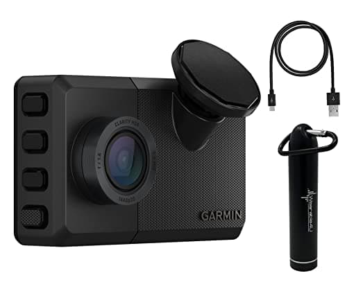 Wearable4U - Garmin Dash Cam Live, 24/7 Live View, Always-Connected Dash Cam with E-Bank Bundle