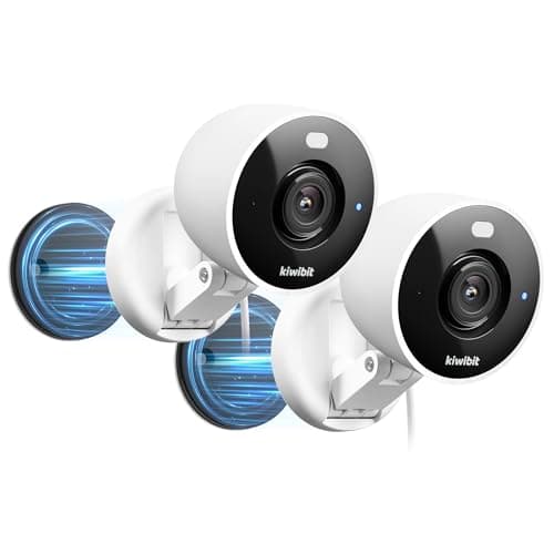 Kiwibit 2K Security Camera Indoor/Outdoor, Magnetic Wired Cameras for Home Security, Pet Camera, Baby Monitor, AI Detection, Color Night Vision, 2.4GHz WiFi, SD & Cloud Storage, Works with Alexa