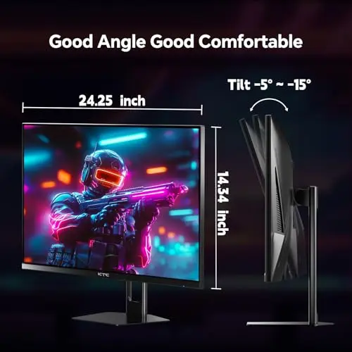 KTC 27 Inch Gaming Monitor 180Hz, Full HD 1920x1080 Fast IPS Computer Monitor, DP 1.4 & HDMI 2.0 Ports 1Ms FreeSync Frameless PC Gamer Monitor, HDR, VESA Mount, H27F22 8