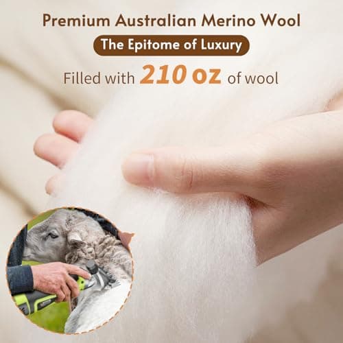 Luxury 100% Organic Wool Mattress Topper - 60"x83" 8