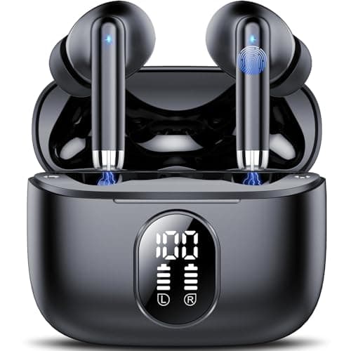 QXQ 2026 New Wireless Earbuds, Bluetooth 5.4 Headphones HiFi Stereo with 4 ENC Mic, 40H Mini Ear Buds in-Ear Noise Cancelling Earbuds, Ultra Light Sport Earphones for TV Smart Phone Laptop Computer