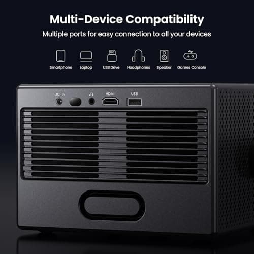 2000 ANSI Official Licensed Google TV Outdoor Projector 4K Full HD, Smart Projector with Wifi and Bluetooth, Auto Focus, Dolby Sound,Built-in Apps,HAPPRUN Indoor Home Theater for Phone/TV Stick/PC/PS5 9