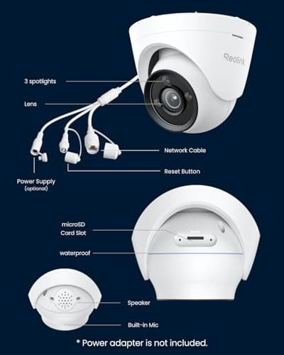 REOLINK CX820 ColorX PoE Security Camera, 4K UHD, True Color Night Vision, F1.0 Super Aperture, 1/1.8'' Image Sensor, HDR Technology, Person/Vehicle/Animal Detection, Spotlight & Siren Alarm 9