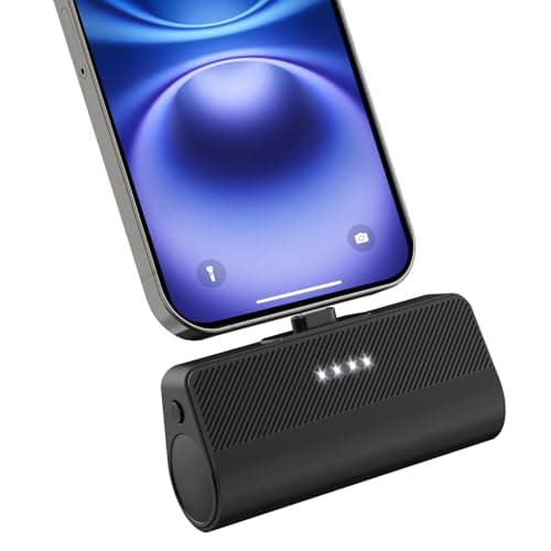 KKD Portable Charger for iPhone 15/16 Power Bank,【New Upgrade】 5000mAh USB-C Portable Phone Charger with 15W Fast Charging for iPhone 15 Pro/15 Plus/15 Promax/16 Pro/16 Promax/Samsung/Andriod-Black