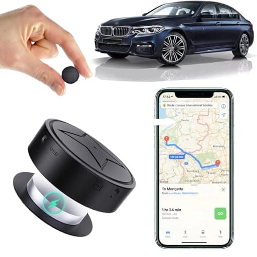 GPS Tracker for Vehicles, Strong Magnetic Car Vehicle Tracking Anti-Lost, No Monthly Fee, No Subscription, Multi-Function GPS Mini Locator with Free App (PG12-10)