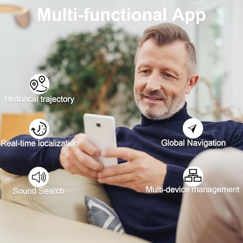 GPS Tracker for Vehicles, GPS Portable Magnetic Car GPS Tracking, Wide-Area Location GPS Tracker for Kids, Dogs, No Subscription Required/No Monthly Fee/No SIM Card Required 5