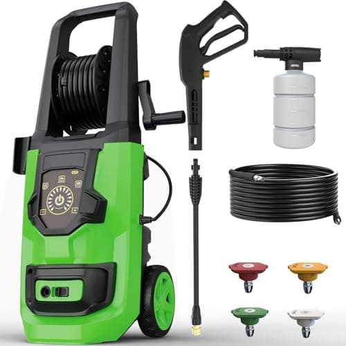 Pressure Washer -5000PSI Power Washer with Foam Cannon, High Pressure Cleaning Machine with 4 Connect Nozzles for Cars/Patio/Driveways/Home Cleaning