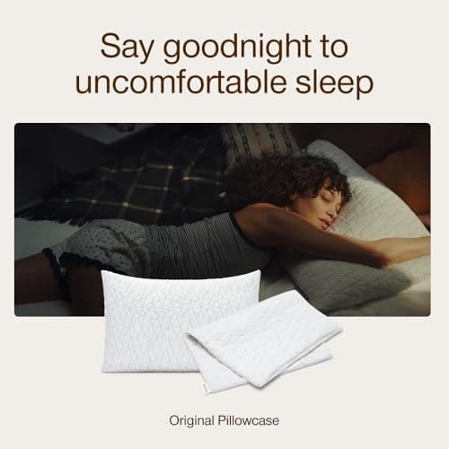 Coop Home Goods Original Pillow Case, Queen Size Pillow Case for Memory Foam Pillows, Breathable Ultra Soft Lulltra Fabric Cover with Zipper, Polyester/Rayon 6