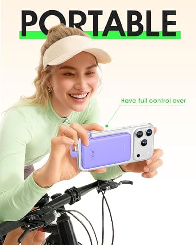 TG90° 5000mAh Portable Charger Built-in AC Wall Plug and Cables, Pocket Size Power Bank, Slim Fast Charging External USB C Battery Pack Compatible with iPhone 17 16 15 14 13 12 Samsung Google iPad 7