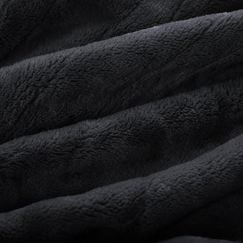 Eydna Electric Heated Blanket Full Size 72"x84",Fast Heating Throw, Soft Plush Microplush for Bed & Couch, 10 Hours Auto Off & 4 Heating Levels, Machine Washable, Gifts for Grandma & Family-Black 8
