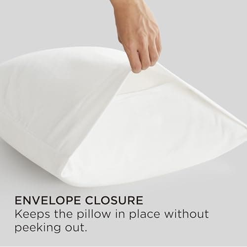 Bedsure Flannel Pillowcases Set of 2, Pure White Pillow Cases with Envelope Closure, 100% Cotton Soft & Cozy Brushed Pillow Cases, Gifts for Women,20x30 Inches 5