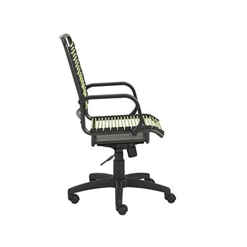 Euro Style Bradley Bungie Office Chair | Two-Lock Tilt with 360° Swivel | Adjustable Height | Blends Functionality for Home and Business Needs | Green with Graphite Frame and Black Base 5