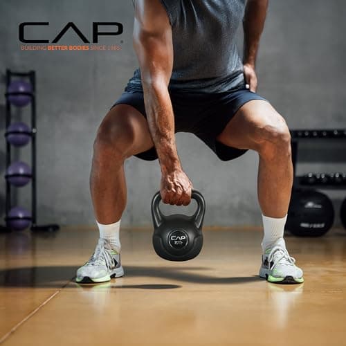 CAP Barbell 45 LB Cement Kettlebell Set – 10 lb, 15 lb & 20 lb Vinyl-Coated Kettlebells for Strength Training, Cardio, Cross Training & Home Gym Workouts 7