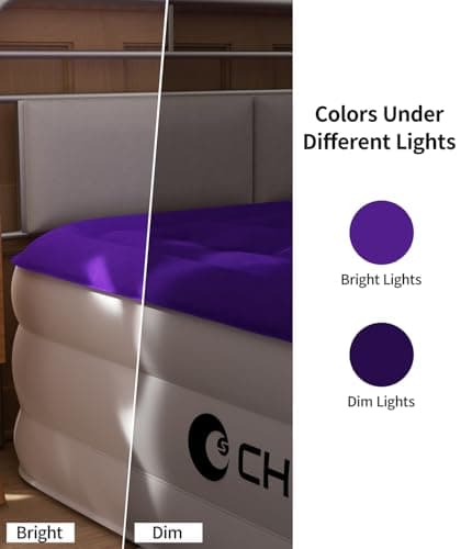 CHILLSUN Queen Air Mattress With Built in Pump, 18" Raised Upgraded Inflatable Mattress Blow up Mattress, Strong Support Puncture Resistant Air Bed for Camping Home&Guests, Colchon Inflable 650lbs Max 7