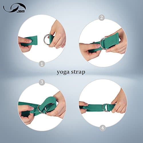 JBM Yoga Blocks 2 Pack with Strap, Cork Block 2 Pack EVA Foam Yoga Bricks Set,Stretch Blocks (Cork) 9