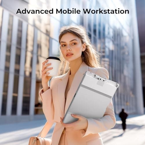 Fzaqwen Triple Screen Laptop Monitor Extender - 2.5K QHD IPS Triple Portable Monitor for Laptop 13.3-17 Inch, Plug Play and Compatible with MacOS/Wins/Chrome/Dex (Silver) 7