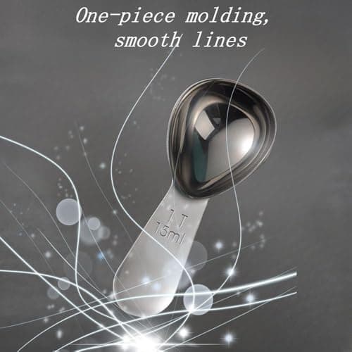 CoaGu Short Handle Coffee Scoop 15ml (1 Tbsp) - Stainless Steel Measuring Spoon for Ground Coffee, Spices & Protein Powder - Compact Design Fits Small Jars, Dishwasher Safe & Rust-Resistant 5