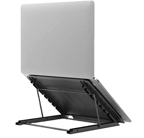 Forever Sleek Laptop Stand for Desk - Adjustable Height Holder - Portable Folding Computer Desk - MacBook Pro Compatible