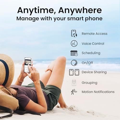 Feit Electric Indoor Security Camera with Motion Detection, 30ft. Night Vision, Pan and Tilt Head, 2.4GHz WiFi, 2-Way Audio, 1080p HD, Works with Alexa & Google Asst, Plug-in, White, CAM/PAN/WiFi/G2 7