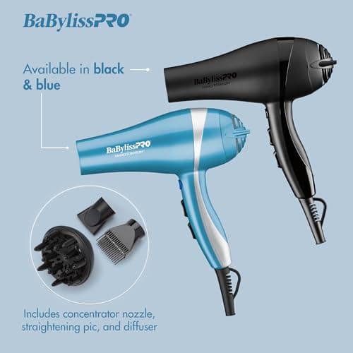BaBylissPRO Hair Dryer, Nano Titanium 2000-Watt Blow Dryer, Hair Styling Tools & Appliances, BNT5548 6