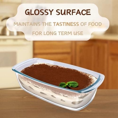Findful Glass Baking Pan with Lid for Homemade Bread (Set of 2) - Easy- Carry Loaf Pan with Handle - Microwave and Oven Safe - Ideal for Bread, Meatloaf, Cakes - 1.9 Qt, Clear 5