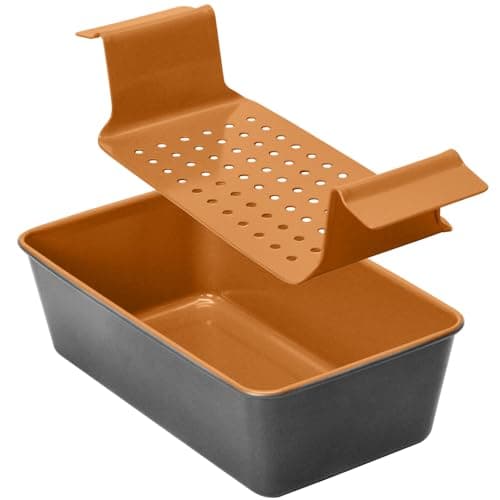 RavisingRidge Pizza Pan - 14 Inch Nonstick Pizza Pan for Oven with Widen Handles for Cooking, Baking, and Grilling - Durable, Even Heating, Long-Lasting Kitchen Cookware (1, Orange)