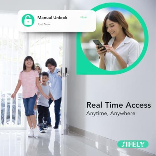 Built-in WiFi Fingerprint Smart Door Lock with Handle & Keypad – Remote Access & Auto-Lock, Keyless Entry for Home, Airbnb & Rental, 6-in-1 Unlock: Code/Card/App/Key, Compatible with Alexa & Google 9