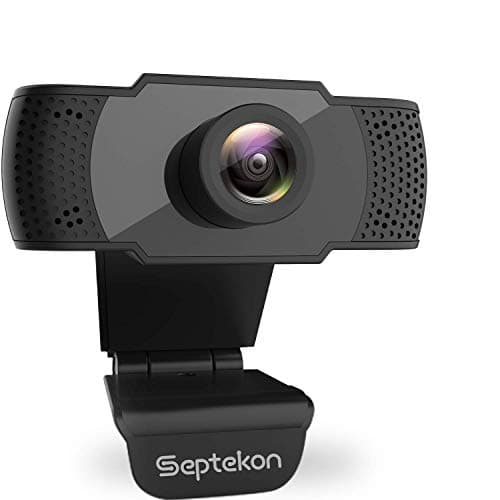 Septekon 1080P HD Webcam with Microphone, Streaming Computer Web Camera for Laptop/Desktop/Mac/TV, USB PC Cam for Video Calling, Conferencing, Gaming