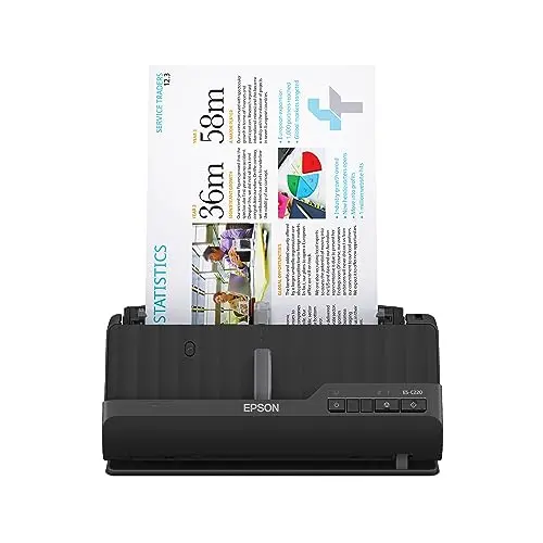 Epson Workforce ES-C220 Compact Desktop Document Scanner with 2-Sided Scanning and Auto Feeder (ADF) for PC as Well as Mac