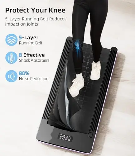Bifanuo Walking Pad - Under Desk Treadmill for Home/Office, Portable with Remote Control LED Display - Ideal for Fitness Enthusiasts 5