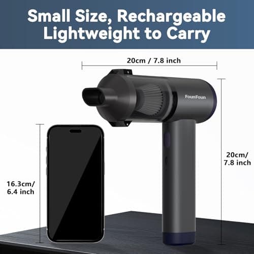 MGVK Handheld Vacuum Cordless, Portable Car Vacuum, High Power Cleaner for Pet Hair/Car/Home, Suction & Blow 2 in 1, 17-30 Min Run Time, Small Lightweight Gadget, Type-C Rechargeable 7