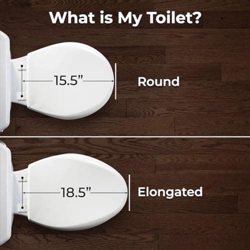 GenieBidet Bidet Toilet Seat Elongated | Fits Your Current Toilet Seat | No Wiring & Easy Install Elongated Bidet | Self Cleaning Dual Nozzles with Rear & Feminine wash | Hybrid T included 8