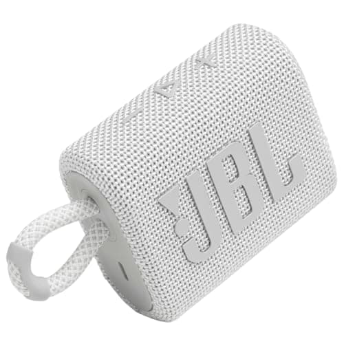 JBL Go 3 - Portable Mini Bluetooth Speaker, big audio and punchy bass, IP67 waterproof and dustproof, 5 hours of playtime, speaker for home, outdoor and travel (White) 5