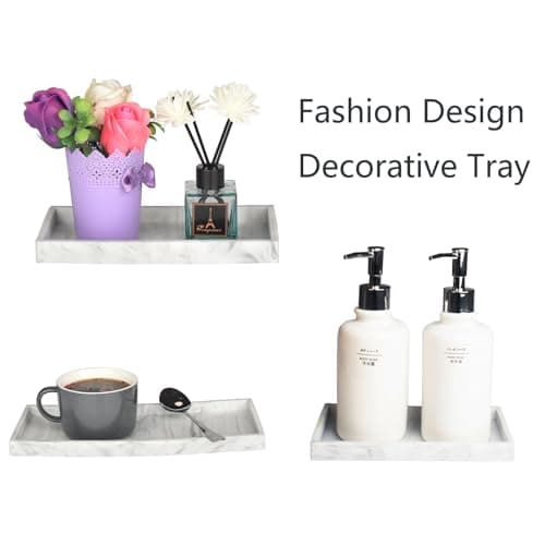 DNC Silicone Bathroom Vanity Tray for Counter, 7.9" Small Kitchen Sink Soap Tray for Dish Holder Dispenser Countertop Toilet Tank Desk Organizer 9