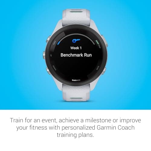 Garmin Forerunner 265S Running Smartwatch, Colorful AMOLED Display, Training Metrics and Recovery Insights, Whitestone and Neo Tropic 6
