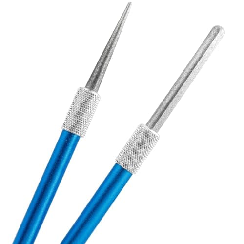 Wolfride 2Pcs Serrated Knife Sharpener, Retractable Diamond Sharpening Rod Multifunctional Knife Sharpening Tool for Outdoor Kitchen Fishing Hunting 6