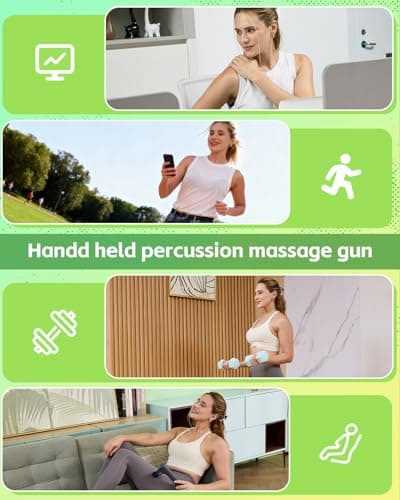 CAREKING WE ALWAYS CARE 3-in-1 Massage Gun Deep Tissue with Extended Handle，Back Massager for Pain Relief, Portable Percussion Muscle Massager for Shoulder, Thigh, Waist & Neck (Grey) 7