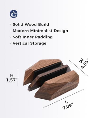 Nuvograin Dual Laptop Holder Adjustable Vertical Laptop Stand, 2 Slots MacBook Stand Wood,Wooden Laptop Stand,Vertical Laptop Holder for Desk, Widen Dock Fits All MacBook/Surface pro 6