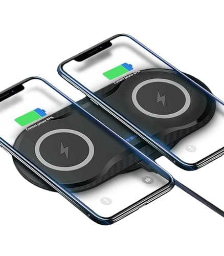 30Watt Dual Wireless Charging Pad for Multiple Devices, Dual 15W Charging Pad for iPhone 16/15/14/13/12/11/X,for Samsung Galaxy S25/S24/S23/S22/S21/S20/S10, and More. with USB-C Cable