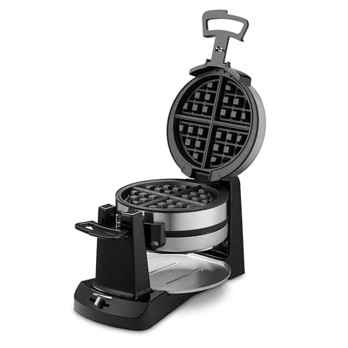 Cuisinart Double Flip Belgian Waffle Maker, WAF-F40NAS, Stainless Steel, Grey and Black