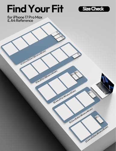 YSAGi Leather Desk Protector, Office Mat, Large Mouse Mat, Non-Slip PU Leather Blotter, Laptop Desk, Waterproof Writing Pad for Office and Home (Blue, 23.6" x 13.8") 5